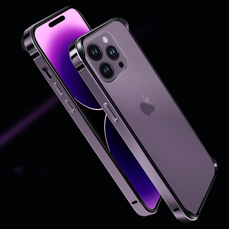 クールヌードセンス 落下防止 iPhoneケース - シリコン製メタルフレーム