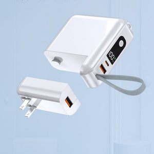「チャビー」10000mAh 2 in 1 パワーバンク プラグ付きケーブル